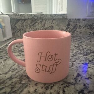 Pink "Hot Stuff" Ceramic Coffee Mug - Stylish Everyday Cup